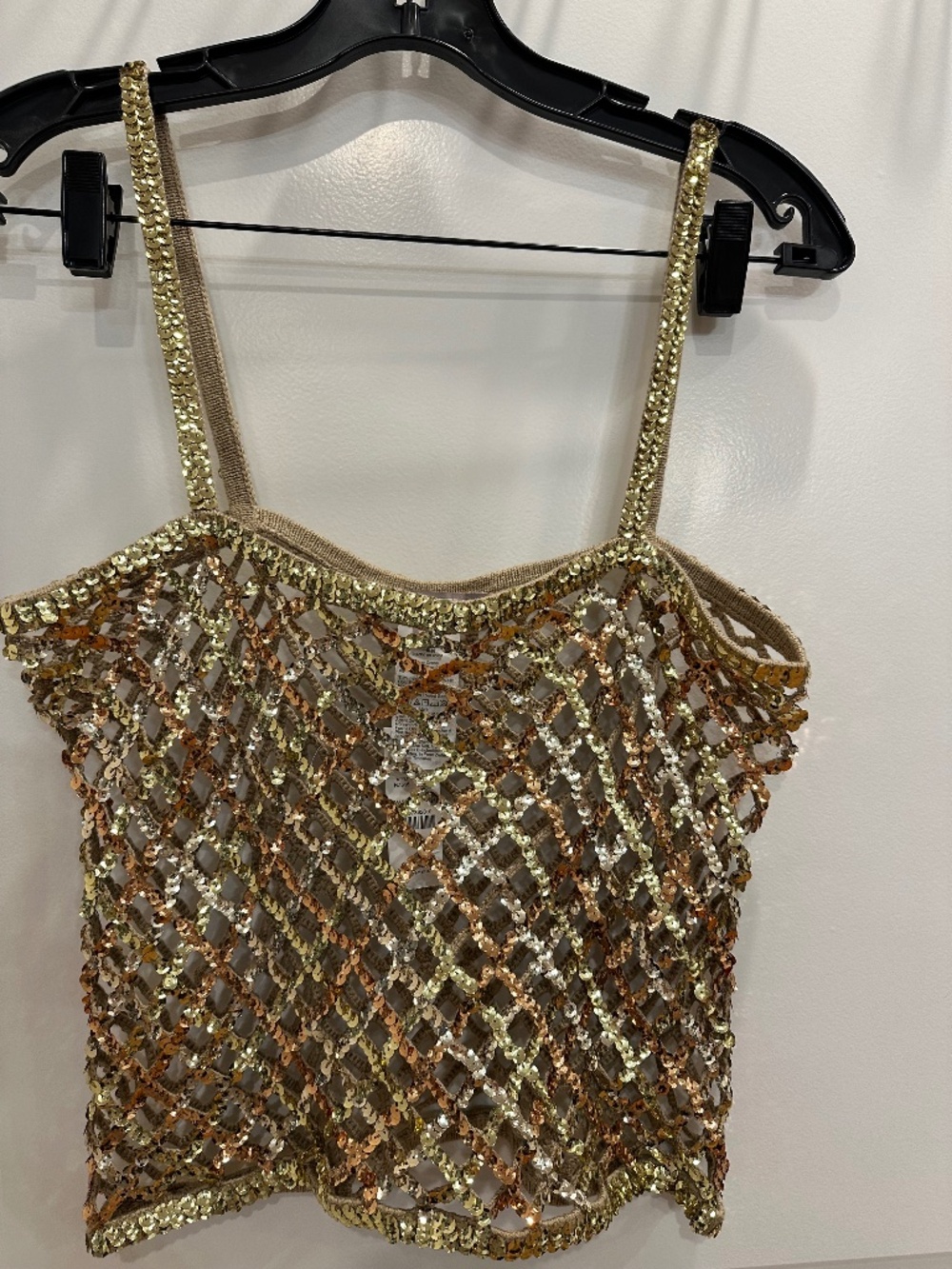 NWT JCrew Sequin mesh tank